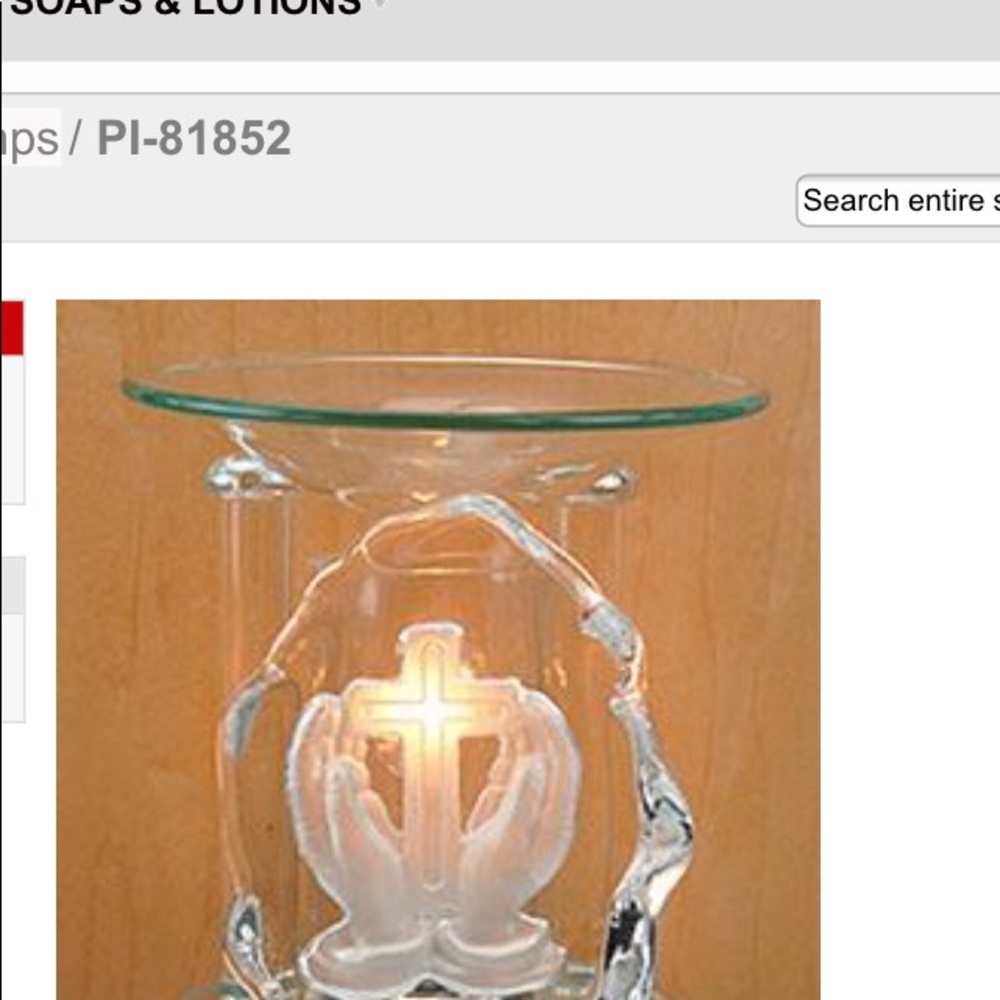 Religious Cross / Crystal Oil/Wax electric burner.